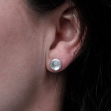 Load image into Gallery viewer, Realm Studs | Rainbow Moonstone &amp; Silver