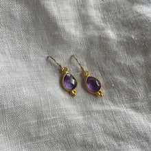 Load image into Gallery viewer, Rise Earrings | Gold &amp; Amethyst
