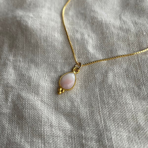 Rise Necklace | Pink Opal & Gold