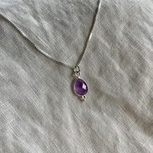 Load image into Gallery viewer, Rise Necklace | Amethyst &amp; Silver