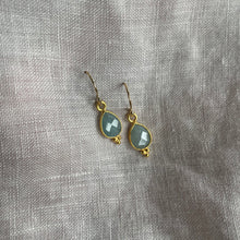 Load image into Gallery viewer, Rise Earrings | Gold &amp; Aquamarine