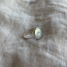 Load image into Gallery viewer, Goddess Ring | Pearl &amp; Silver | Size 12.25
