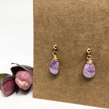 Load image into Gallery viewer, Pink Sapphire - Linnaea Earrings