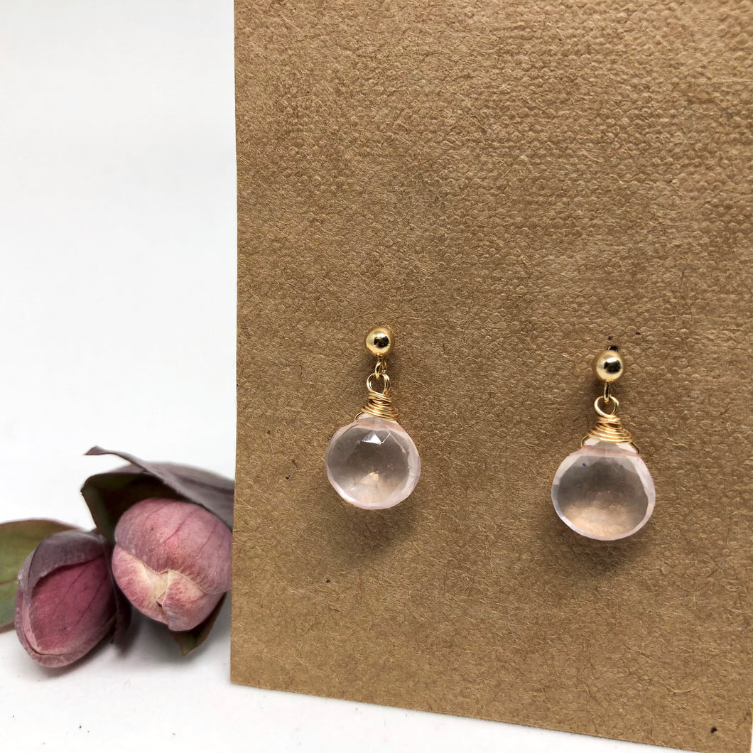 Rose Quartz - Linnaea Earrings