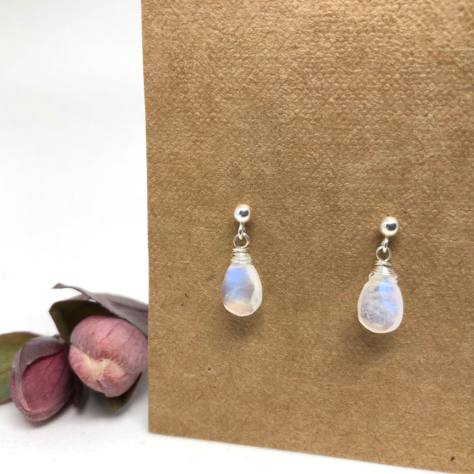 Rainbow Moonstone - Linnaea Earrings