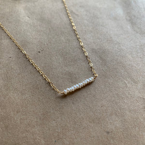 Lustre Bar Necklace | Gold